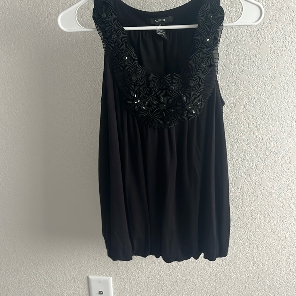 ALFANI | black embellished tank top